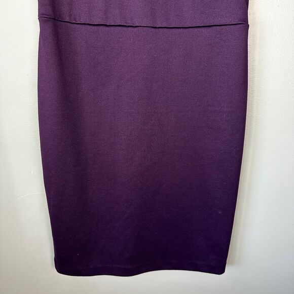 The Limited Plum Mock Neck Sleeveless Dress Womens Size 2 - Picture 3 of 6